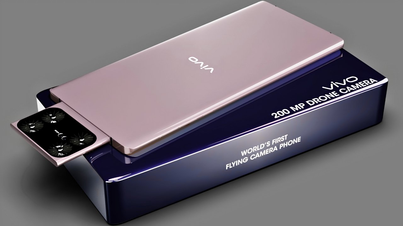 Vivo Flying Camera Phone 2026 with 200MP World’s First Drone Flying Camera, 6000mAh Battery, 12GB RAM – Innovative Futuristic Smartphone with Advanced Aerial Photography Technology